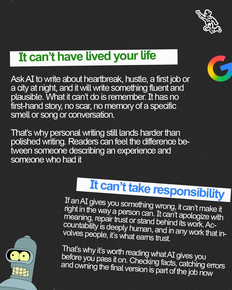 What AI cannot do: lived experience